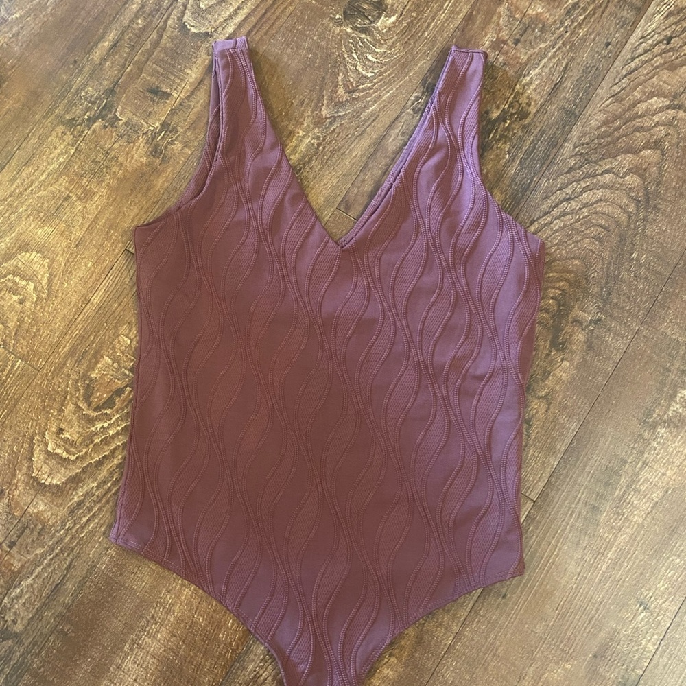Mauve textured bodysuit